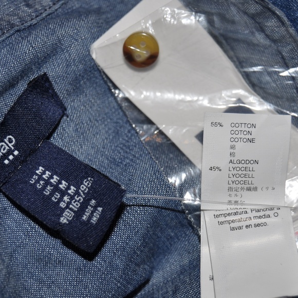 New GAP Mixed Chambray Split-Neck Tunic NWT [D1] - Picture 7 of 8